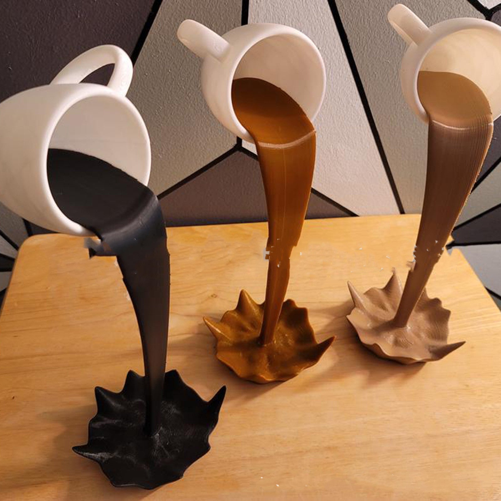 Floating Coffee Cup Creative Kitchen Decorative Sculpture Ornament
