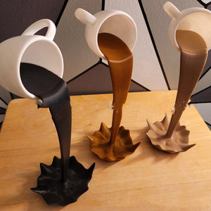 Floating Coffee Cup Creative Kitchen Decorative Sculpture Ornament