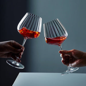 Experience Elegance with the Rainbow Burgundy Crystal Decorative Stemmed Glass Cup