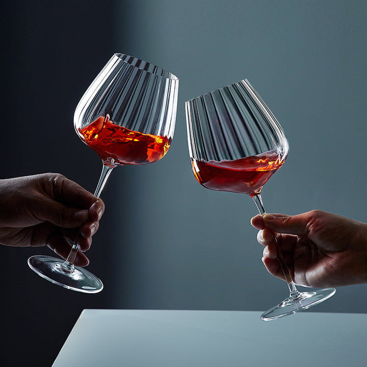 Experience Elegance with the Rainbow Burgundy Crystal Decorative Stemmed Glass Cup