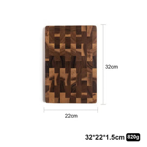 Discover the Art of Culinary Excellence with Our Acacia Solid Wood Chessboard Grid Cutting Board